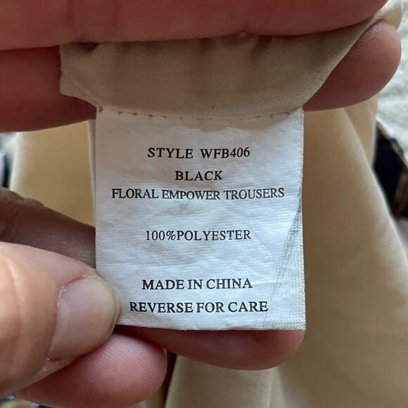 Wildfang Floral Bloom Empower Trousers Size 12 - Picture 6 of 8